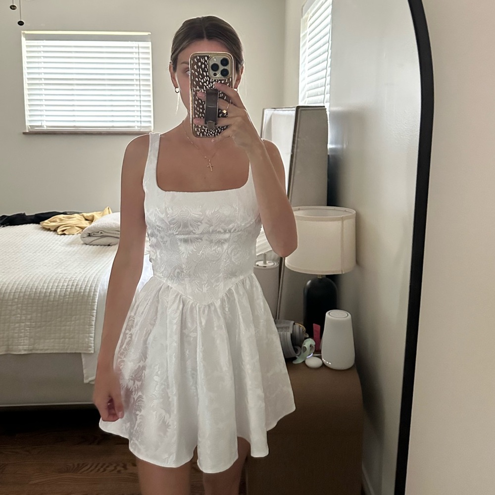 White corset dress